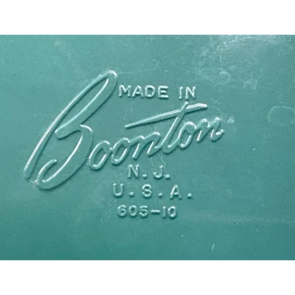 Boonton‎ N.J. USA Vintage Teal Divided Dish Bowl 605-10 Durable Melamine Plastic